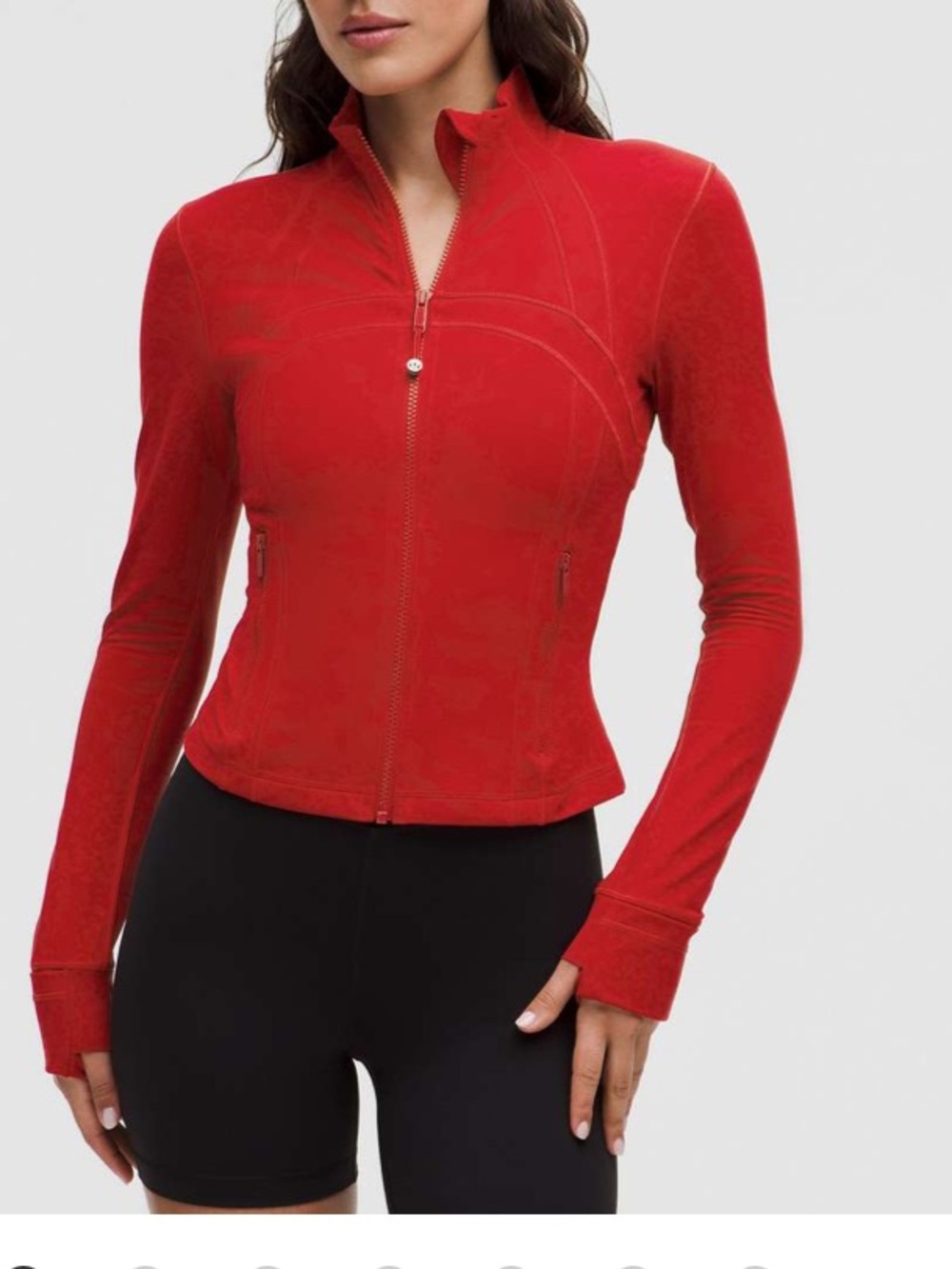 Lululemon cropped define jacket dark red